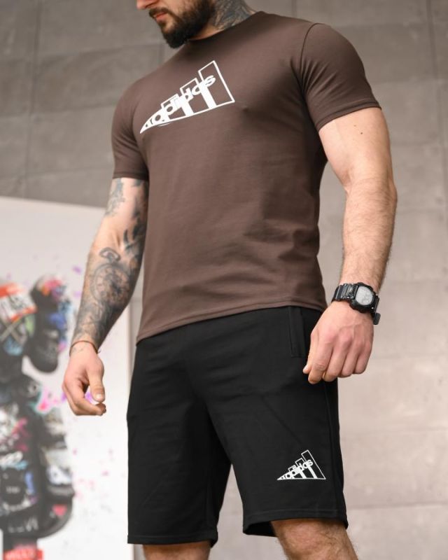 Летний комплект Adi logo brown ТР6161