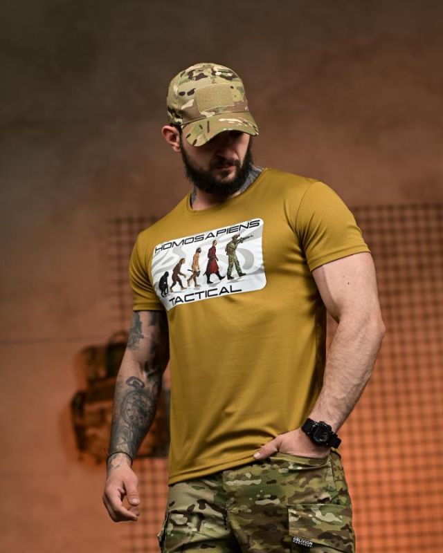 Тактическая футболка SELION Tactical coyot РН2538