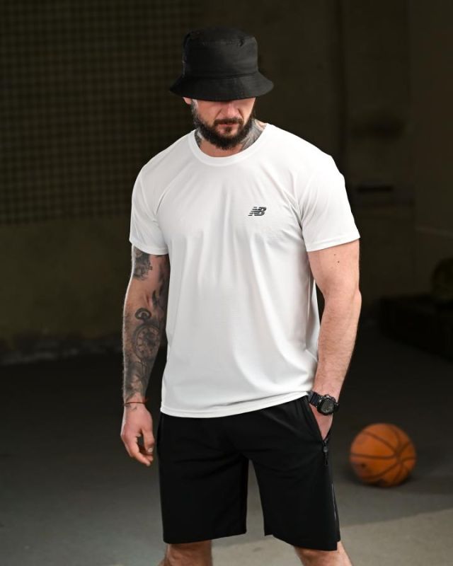 Летний  костюм NB black /white  РП6256