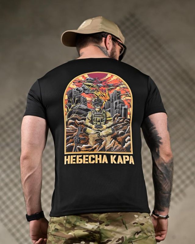 Тактична футболка SELION Небесна кара black ПП7895