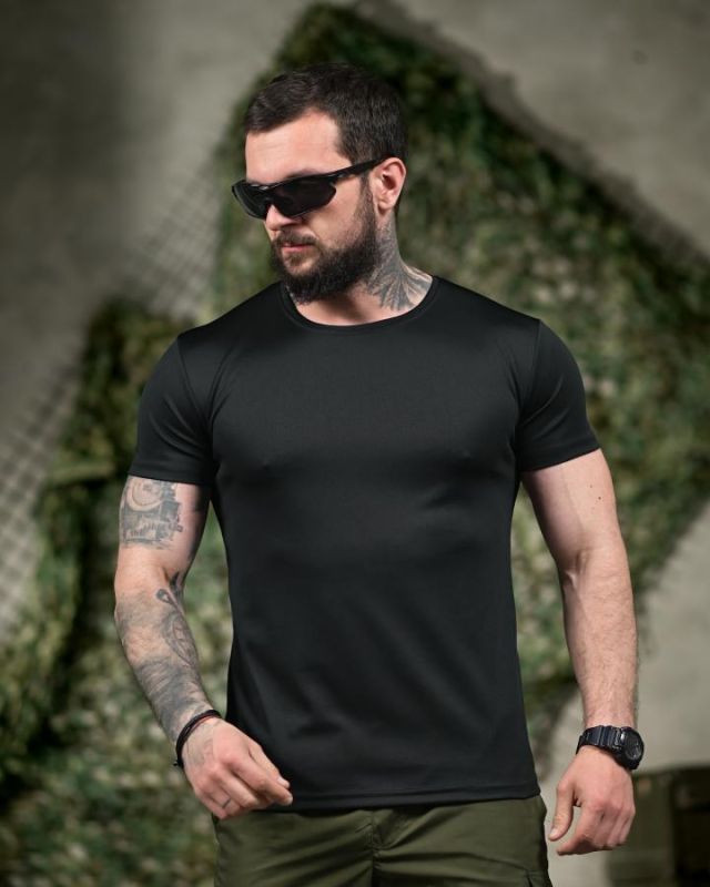 Тактическая футболка SELION Veteran black ТР6929