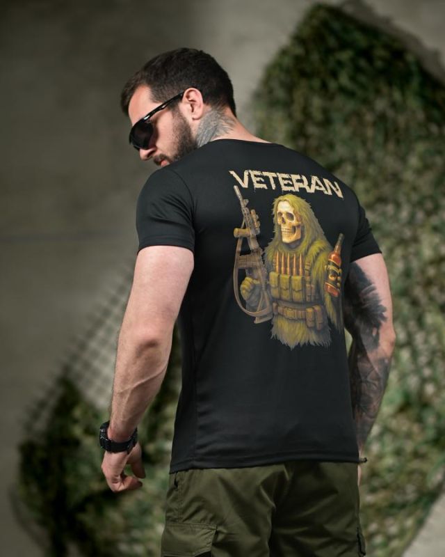 Тактическая футболка SELION Veteran black ТР6929