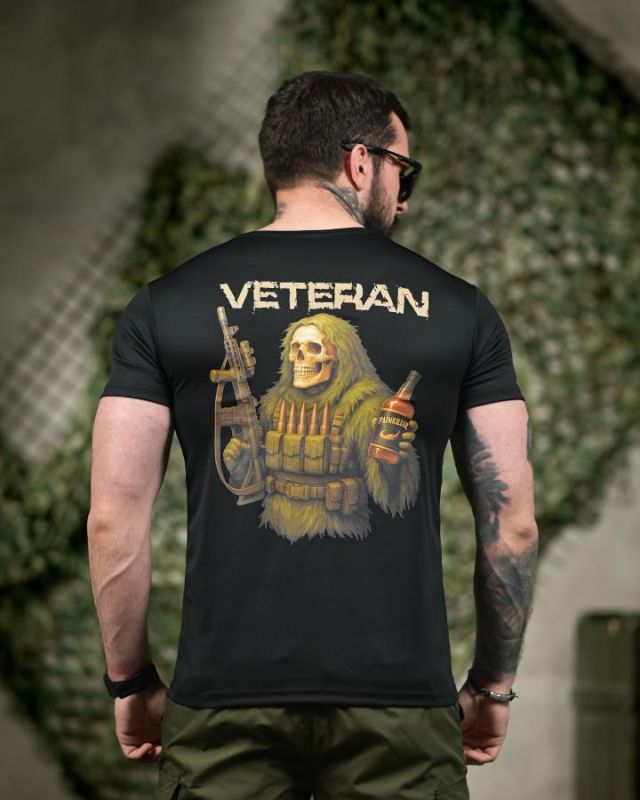 Тактическая футболка SELION Veteran black ТР6929