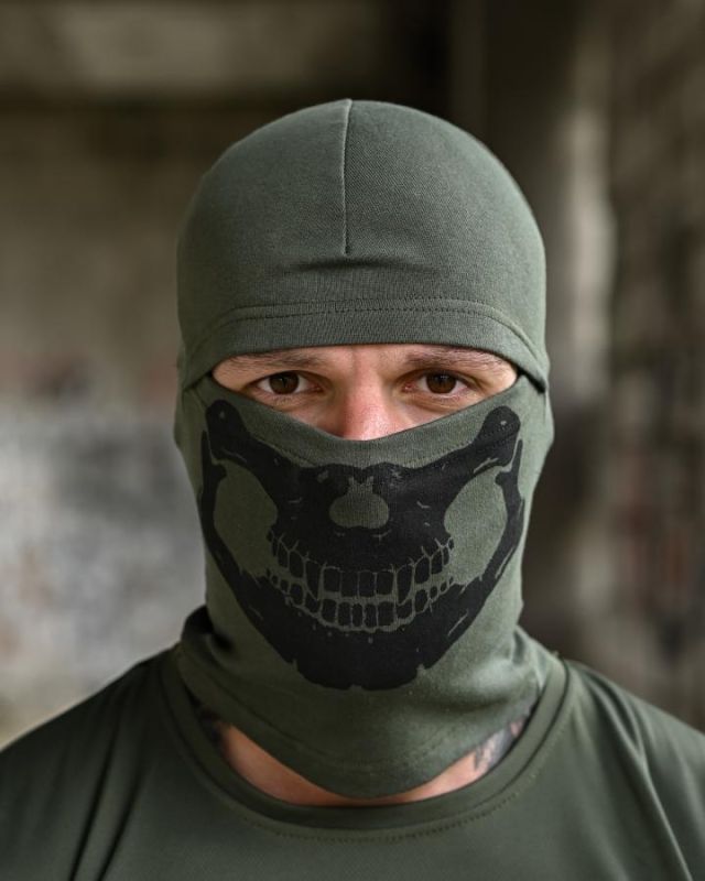 Балаклава Skull  олива ТР6936