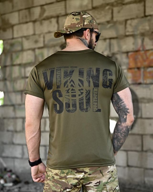 Футболка BORN OF WAR Viking soul oliva ВТ4633