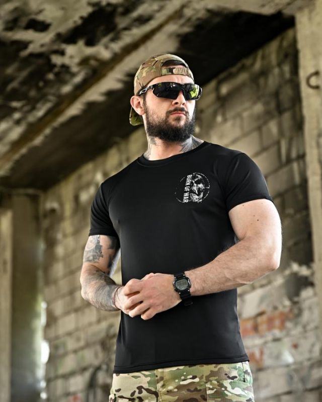 Тактическая футболка BORN OF WAR  Defense black ВТ4631