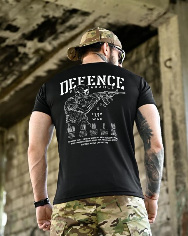 Тактическая футболка BORN OF WAR  Defense black ВТ4631