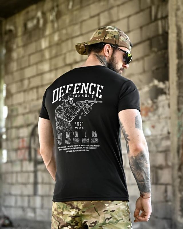 Тактическая футболка BORN OF WAR  Defense black ВТ4631