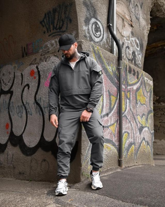 Спортивный костюм анорак Si KLAN   grey ВТ4663