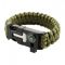 PARACORD БРАСЛЕТ З ВИСКОРЕМ, КОМПАСОМ ТА СВИСТКОМ ОЛИВА