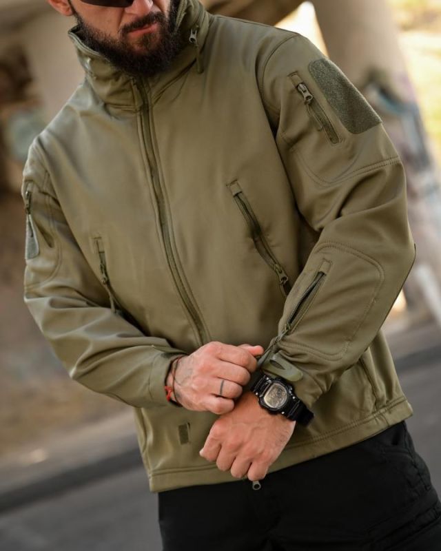 Тактична куртка Softshell ELEMENT олива РА4969