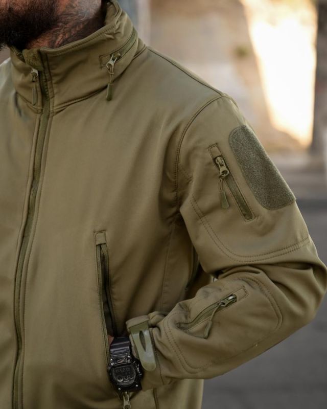 Тактична куртка Softshell ELEMENT олива РА4969