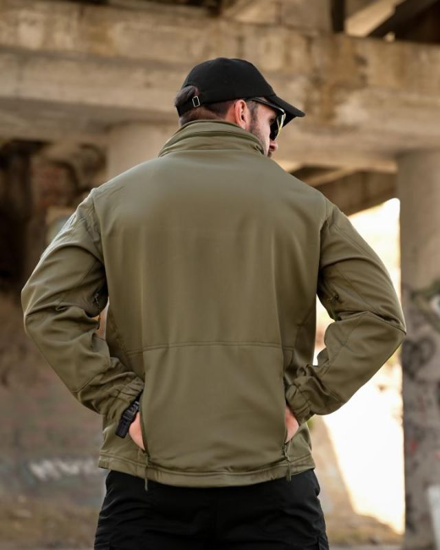 Тактична куртка Softshell ELEMENT олива РА4969