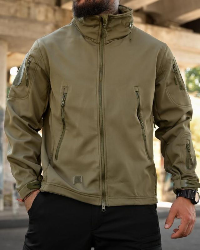 Тактична куртка Softshell ELEMENT олива РА4969