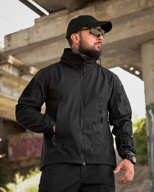 Тактична куртка Softshell ELEMENT black РА4968