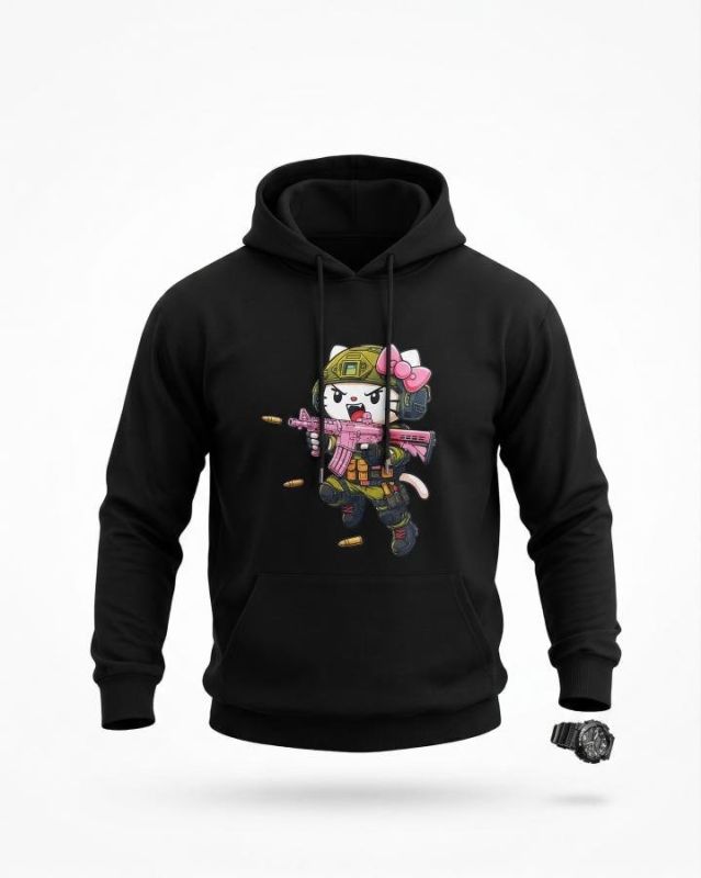 Милитари худи TRENASH  Warrior black ТР6096