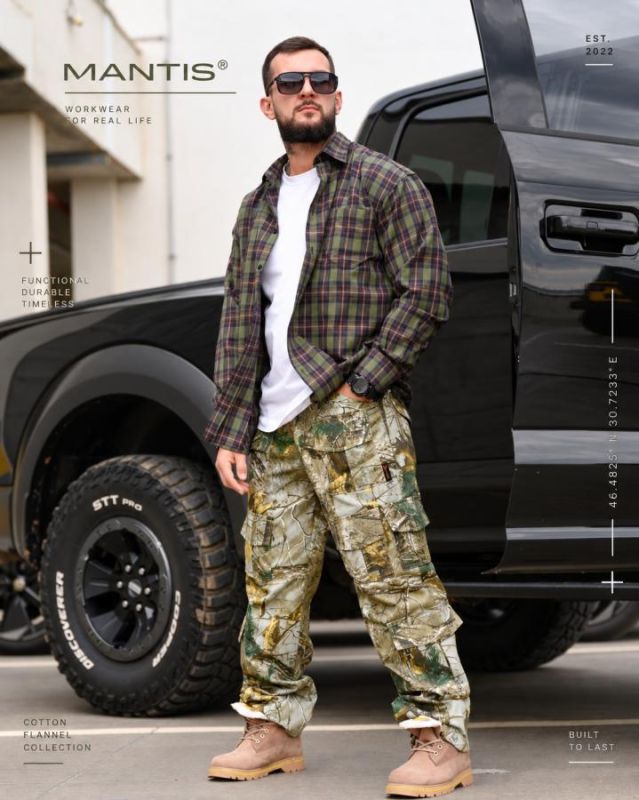 Рубашка оверсайз MANTIS® WORKMAN SHIRT-Forest Plaid