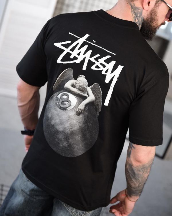 Футболка oversize  stussyN.8 black ТР6878