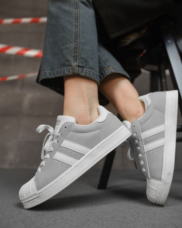 Женские кроссовки STAR grey /white НП5012