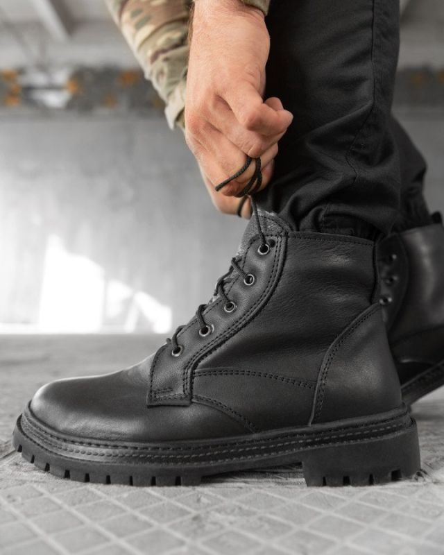 Зимові черевики Берці shaved black mex НП4890