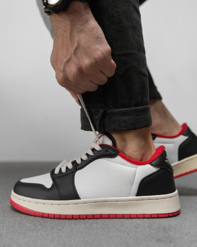 Мужские  кроссовки dunk  white/red ТР6266