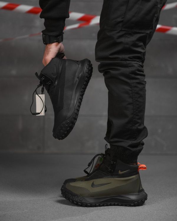 Зимние мужские термо кроссовки Goretex хаки  ВТ4754