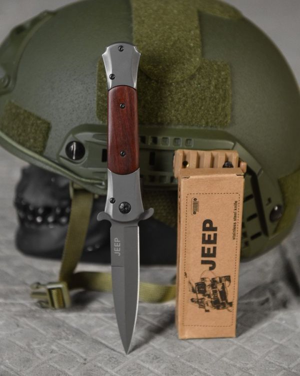 Нож выкидной Jeep wood ВТ4775