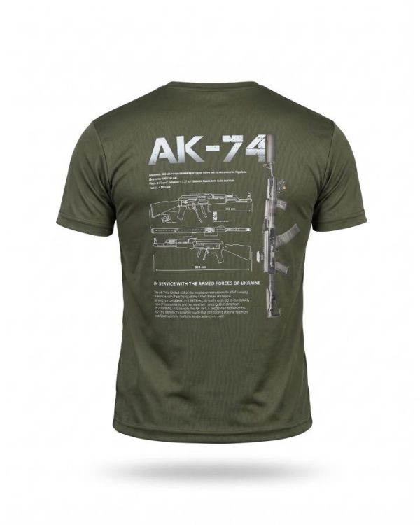Тактическая футболка SELION АК-74 олива  РН2541