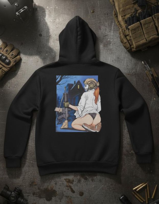 Милитари худи на флисе GENESIS Girl black ПП8239