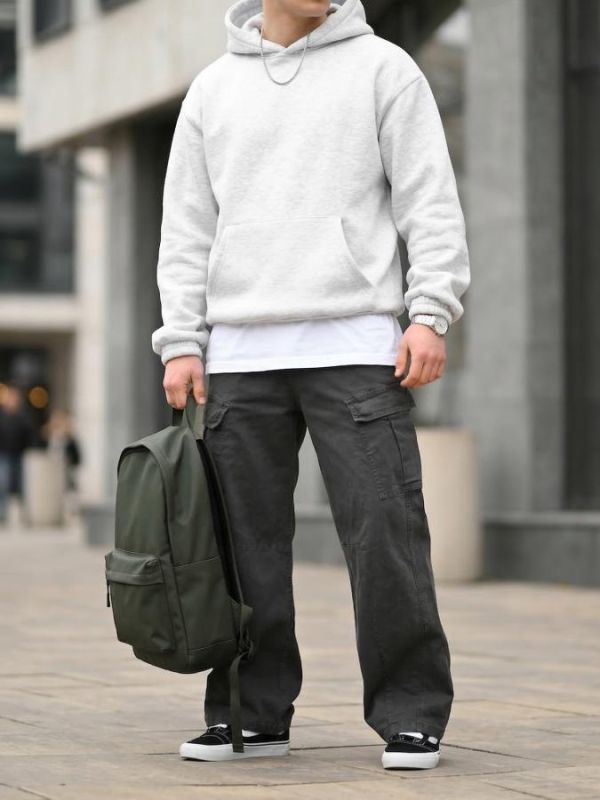 Карго штаны Oversize denim  серые ВТ5294