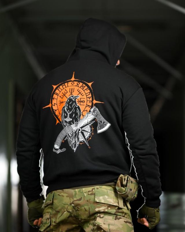 Милитари худи CROP Odin ТР6780