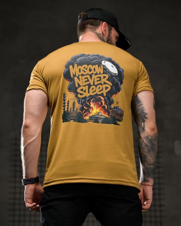 Тактична футболка SELION Never sleep coyot ВТ4672