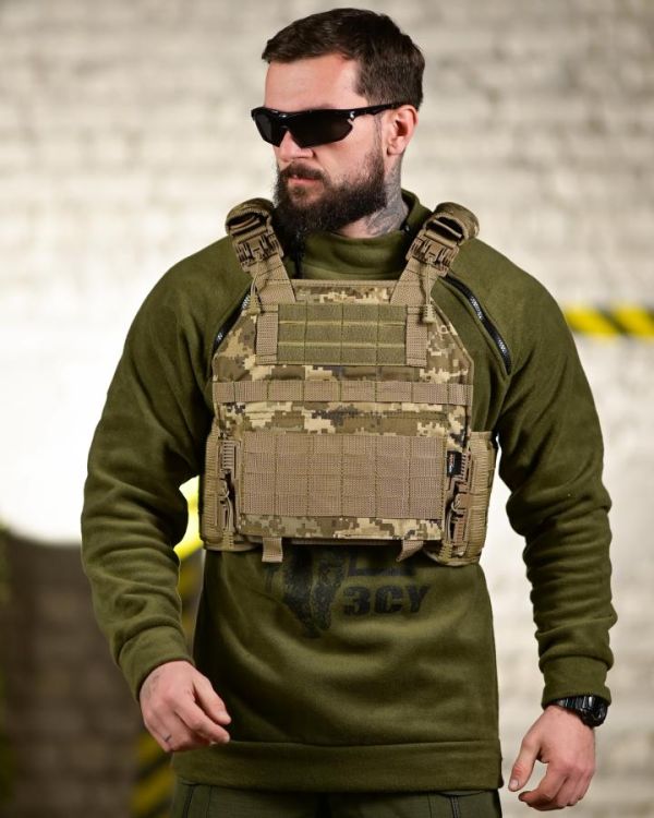 Плитоноска Plate Carrier 4 точки сброса пиксель ТР6530