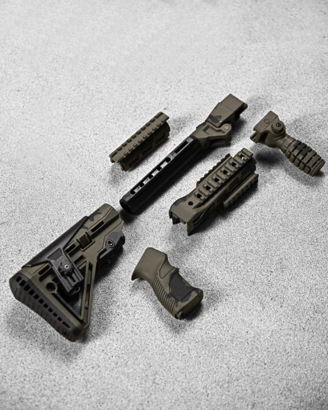 набор приклад телескопический Fab Defense GLR-16 HAKI