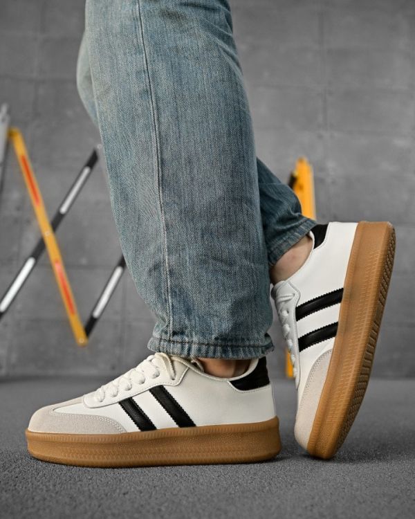 Женские кроссовки samba white/grey НП4928