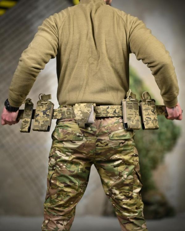Функціональний тактичний пояс (battle belt) піксель