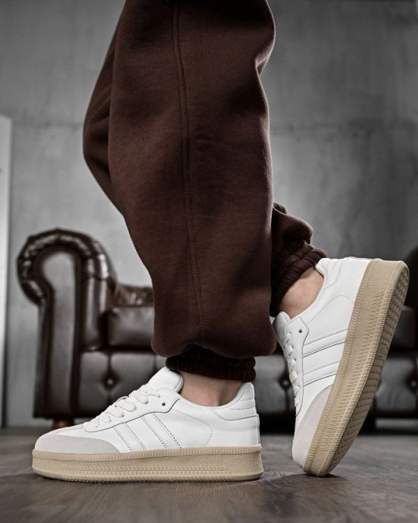 Женские кроссовки samba white/grey НП4930