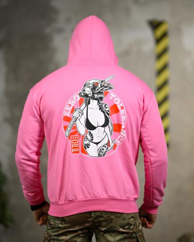 Милитари худи CROP pink  ТР6747
