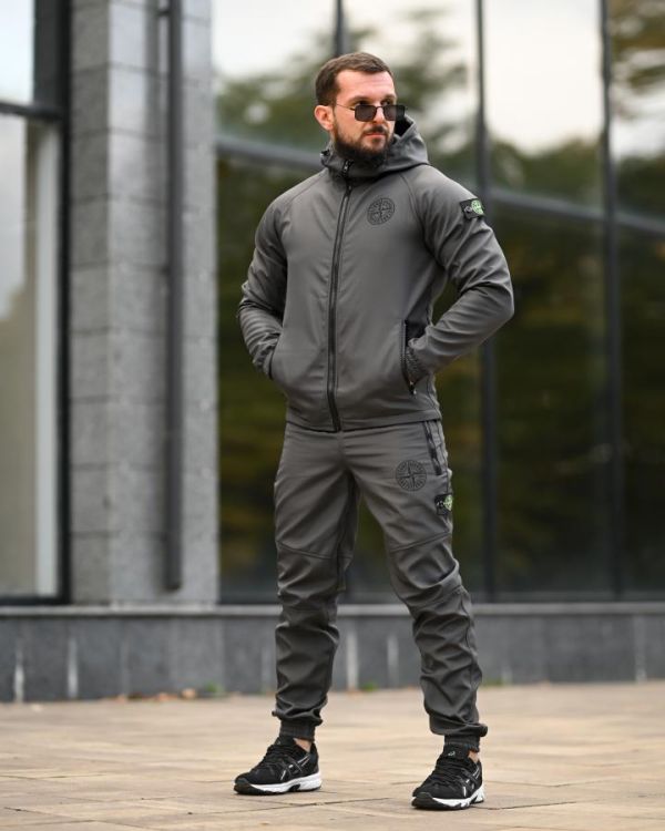 Зимний костюм Stone island grot grey 4  ВТ68057