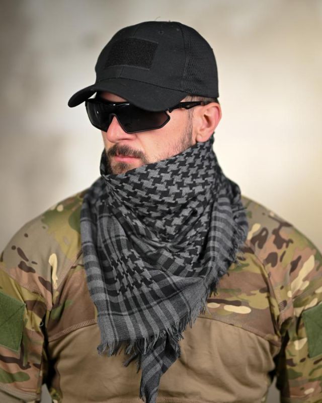 Арафатка шарф шемаг серая ВТ6836