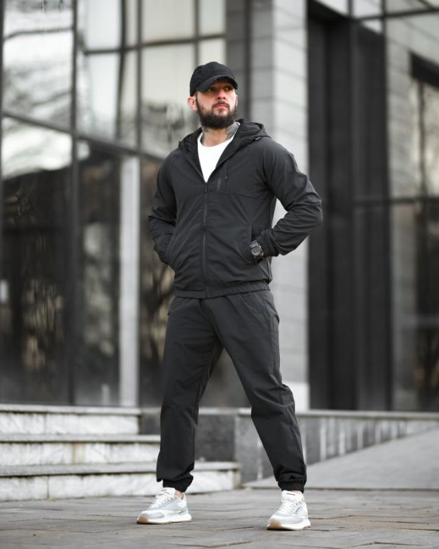Мужской спортивный костюм steller black  ТР6791