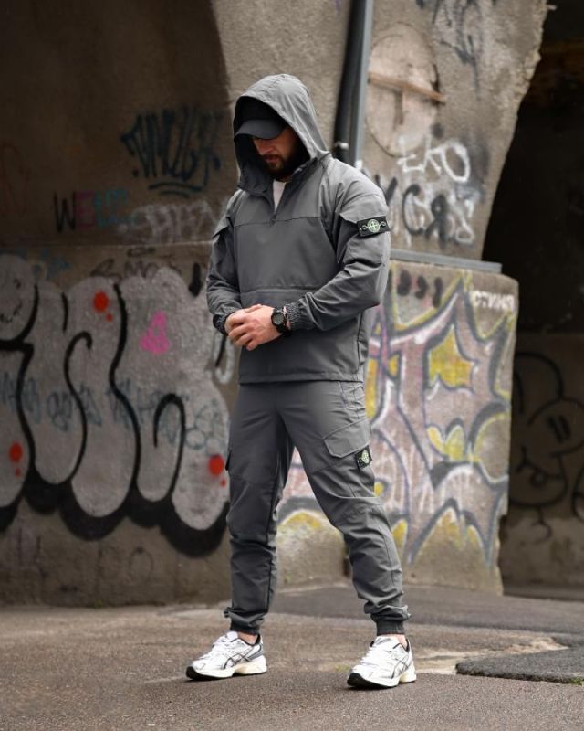 Спортивный костюм анорак Si KLAN   grey ВТ4663