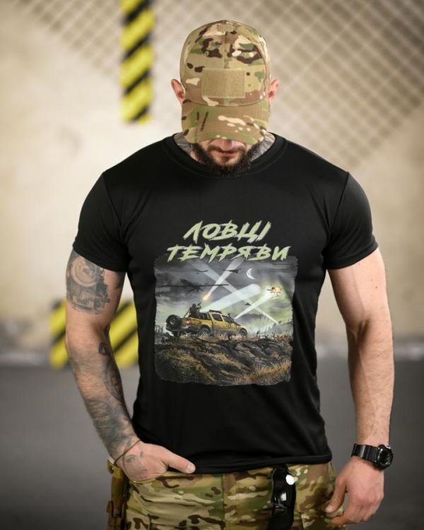 Тактическая футболка BORN OF WAR Ловці темряви Black ВТ4724