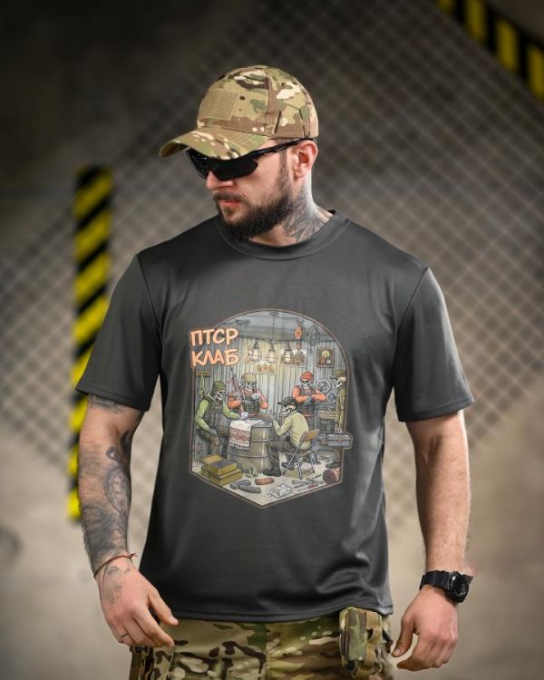 Тактическая футболка BORN OF WAR  ПТСР клаб grey ВТ4732