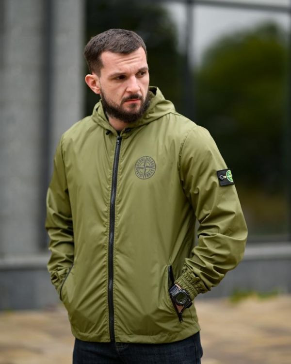 Ветровка карман Stone island oliva 4 ПП8000