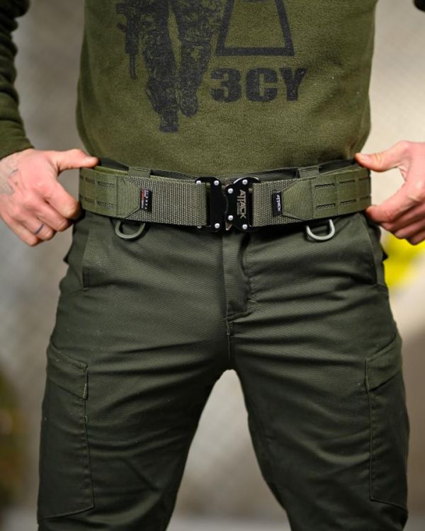 Тактичний ремінь Ranger Belt Attack Oliva ТР6637