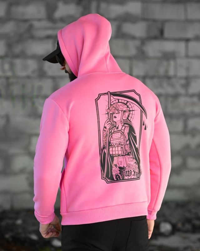Милитари худи на флисе GENESIS WAR pink ВТ6847