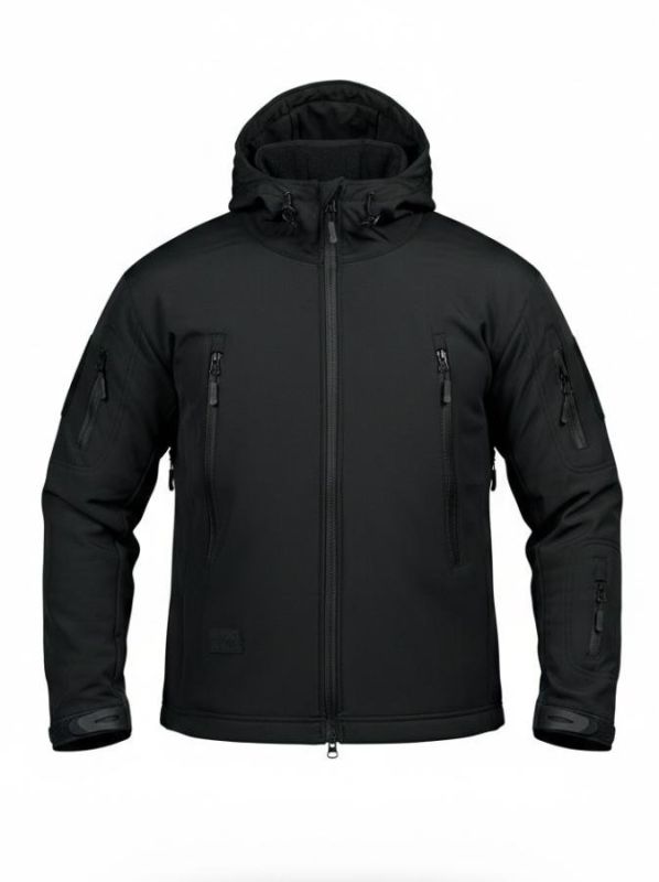 Демісезонна тактична куртка Soft Shell Silver Knight Windstoper чорна ОР1232