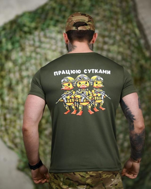 Тактична футболка SELION працюю цілодобово НП4908