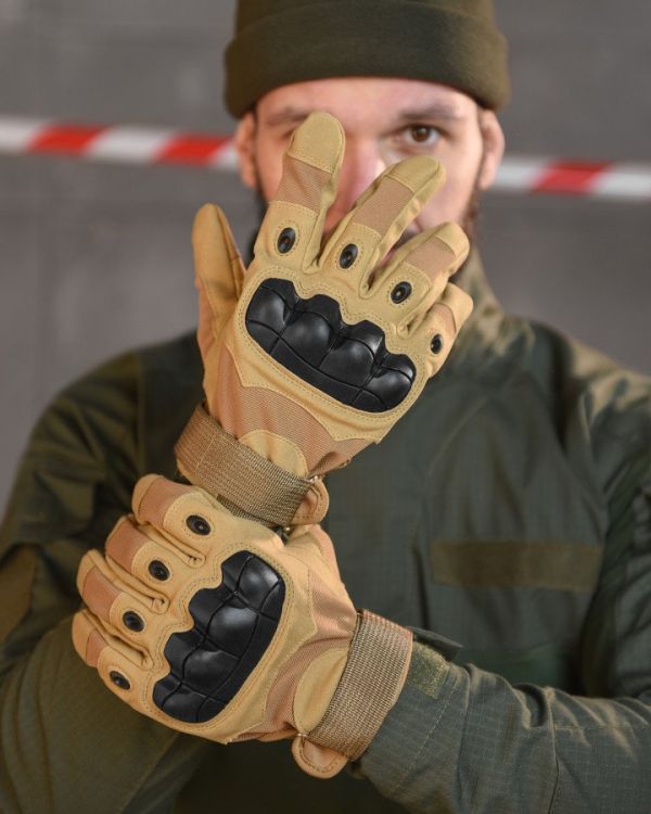 Перчатки OUTDOOR TACTICS ІЗ ЗАХИСТОМ coyot ВТ6011